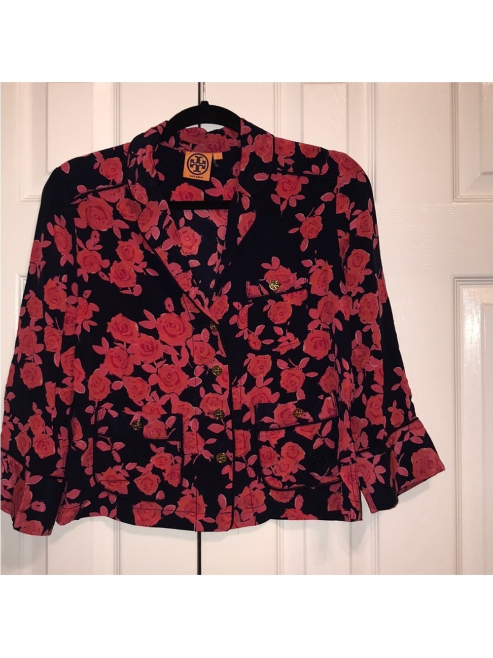 Tory Burch Floral Silk PJ set - Picture 3 of 8